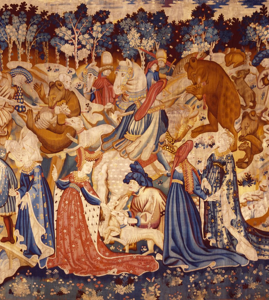 Detail of Devonshire Hunting Tapestry detail by Anonymous