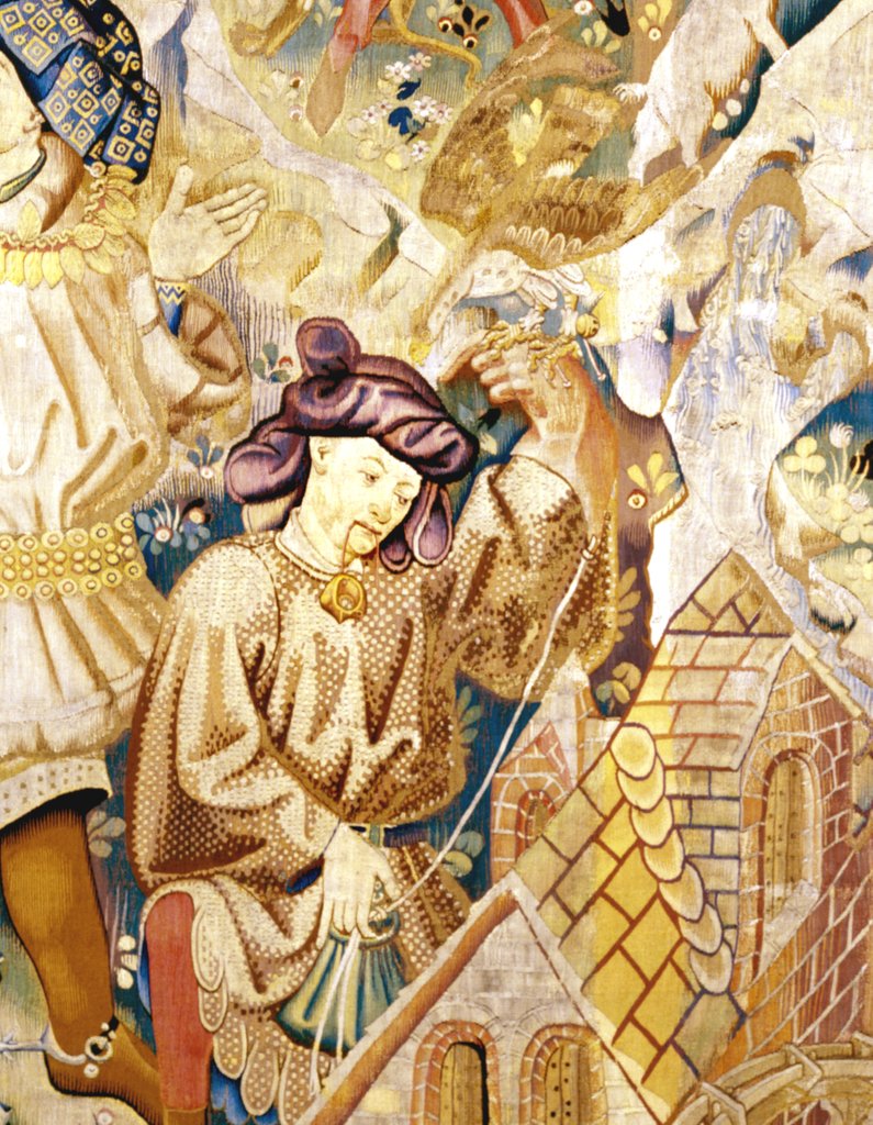 Detail of Devonshire Hunting Tapestry detail by Anonymous