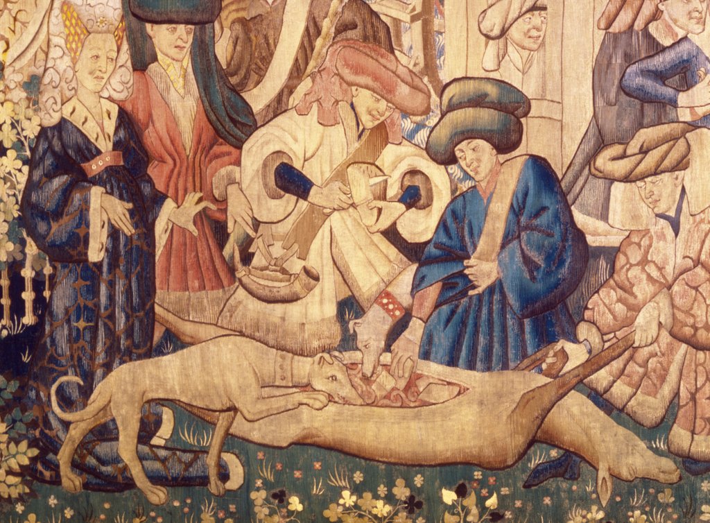 Detail of Devonshire Hunting Tapestry detail by Anonymous