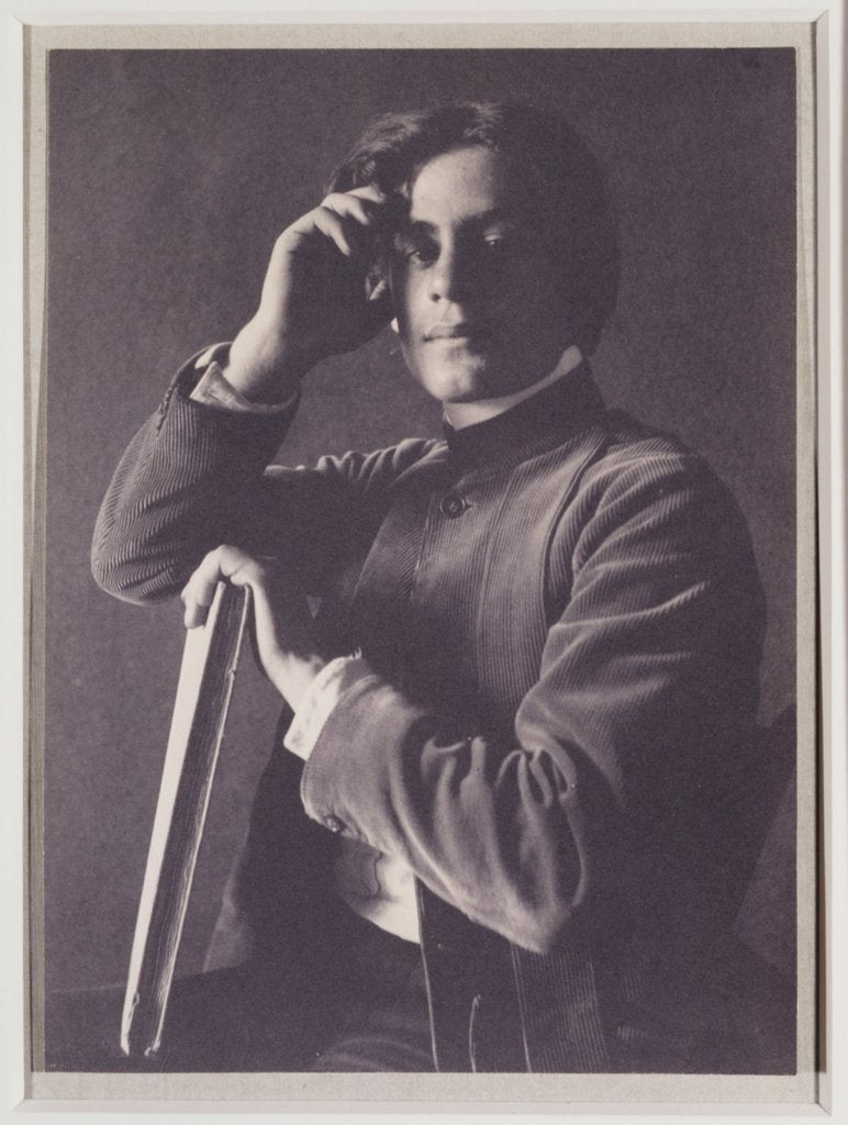 Detail of Kahlil Gibran with Book by Fred Holland Day
