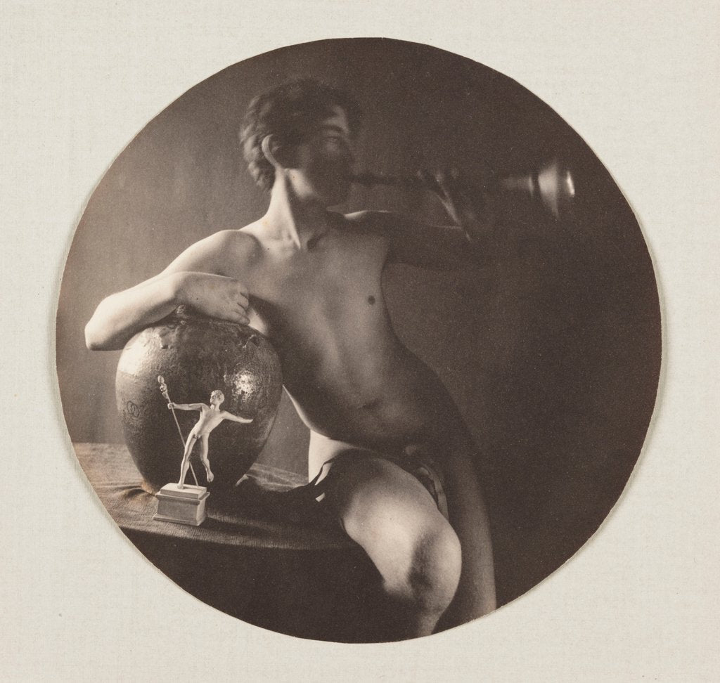 Detail of Nude with Trumpet by Fred Holland Day