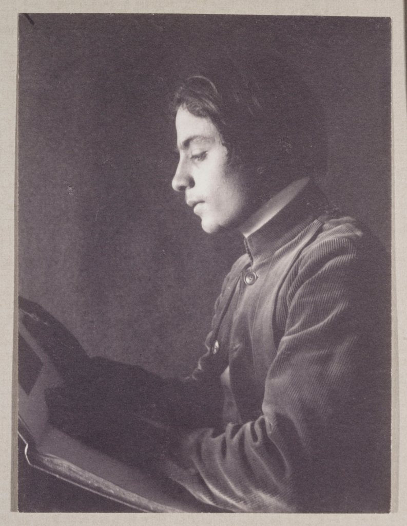 Detail of Kahlil Gibran (1883-1931) with Book (side view) by Fred Holland Day