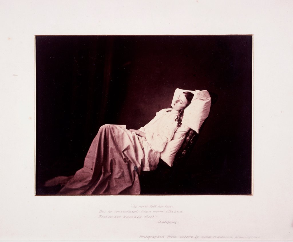 Detail of She Never Told Her Love by Henry Peach Robinson
