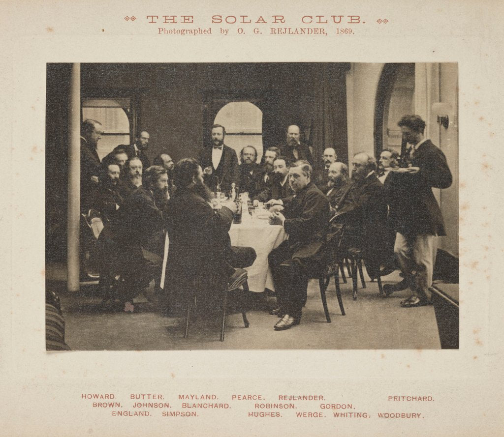 Detail of The Solar Club by Oscar Gustav Rejlander