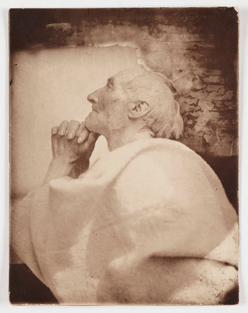 Detail of Prayer by Oscar Gustav Rejlander