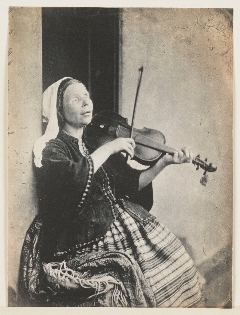 Detail of The Blind Fiddler by Oscar Gustav Rejlander