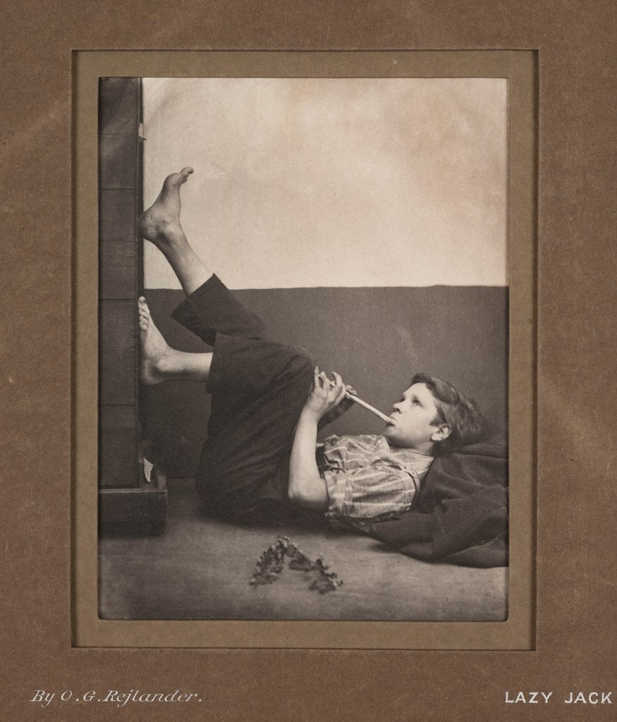 Detail of Lazy Jack by Oscar Gustav Rejlander