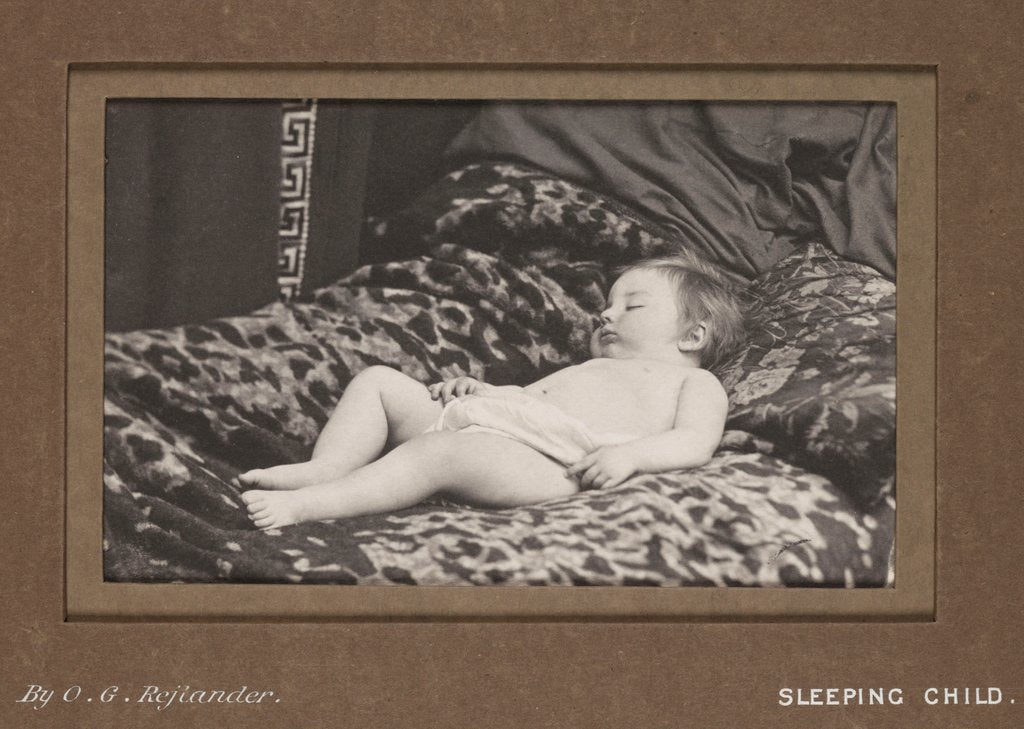 Detail of Sleeping Child by Oscar Gustav Rejlander