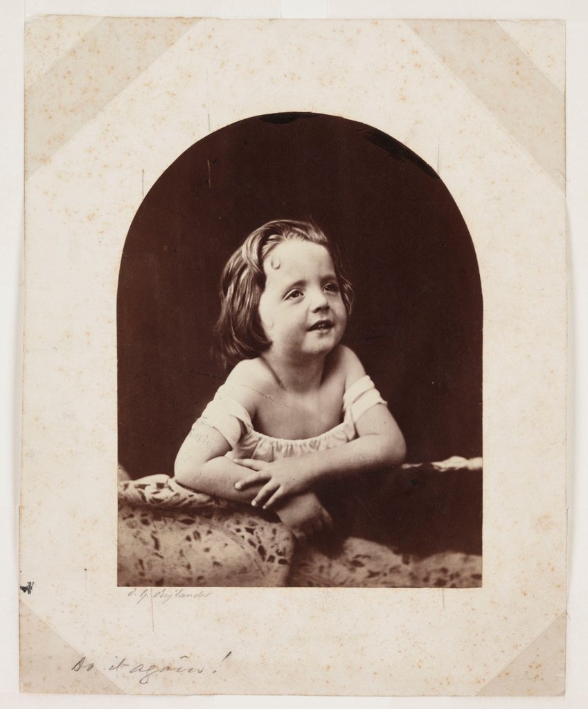 Detail of Do It Again (Child's Head) by Oscar Gustav Rejlander