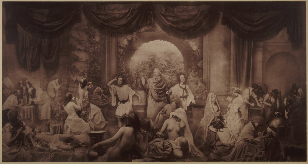 Detail of Two Ways of Life by Oscar Gustav Rejlander