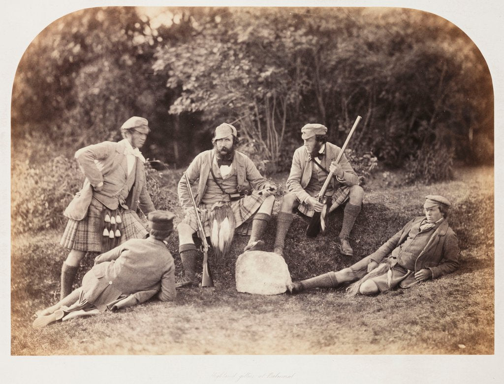Detail of Highland Gillies at Balmoral by Roger Fenton