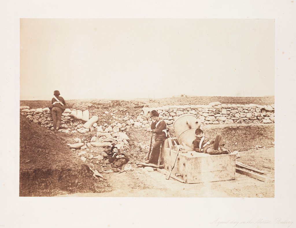 Detail of A Quiet Day in the Mortar Battery by Roger Fenton