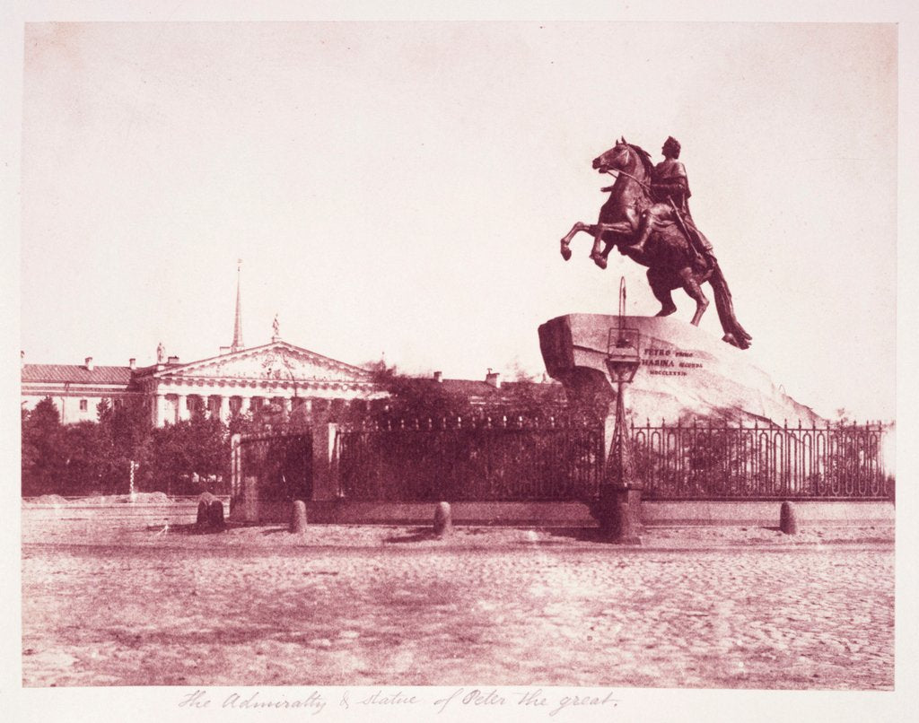 Detail of The Admiralty and Statue of Peter the Great by Roger Fenton