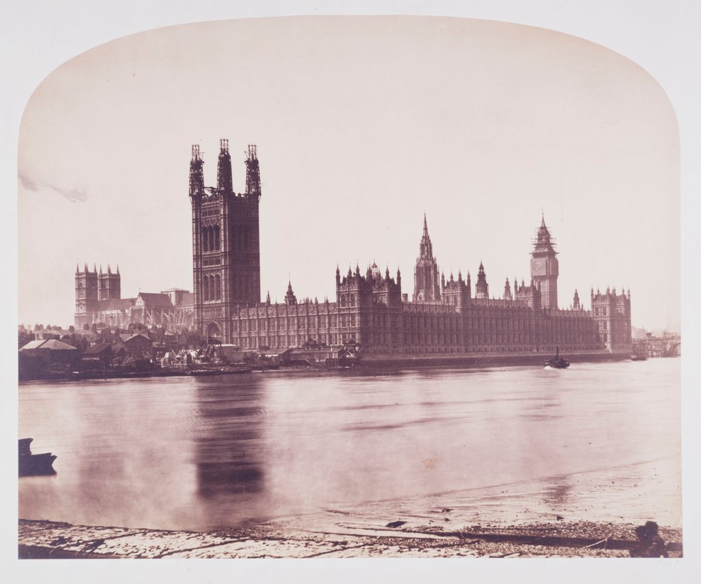 Detail of Houses of Parliament from Lambeth Palace by Roger Fenton