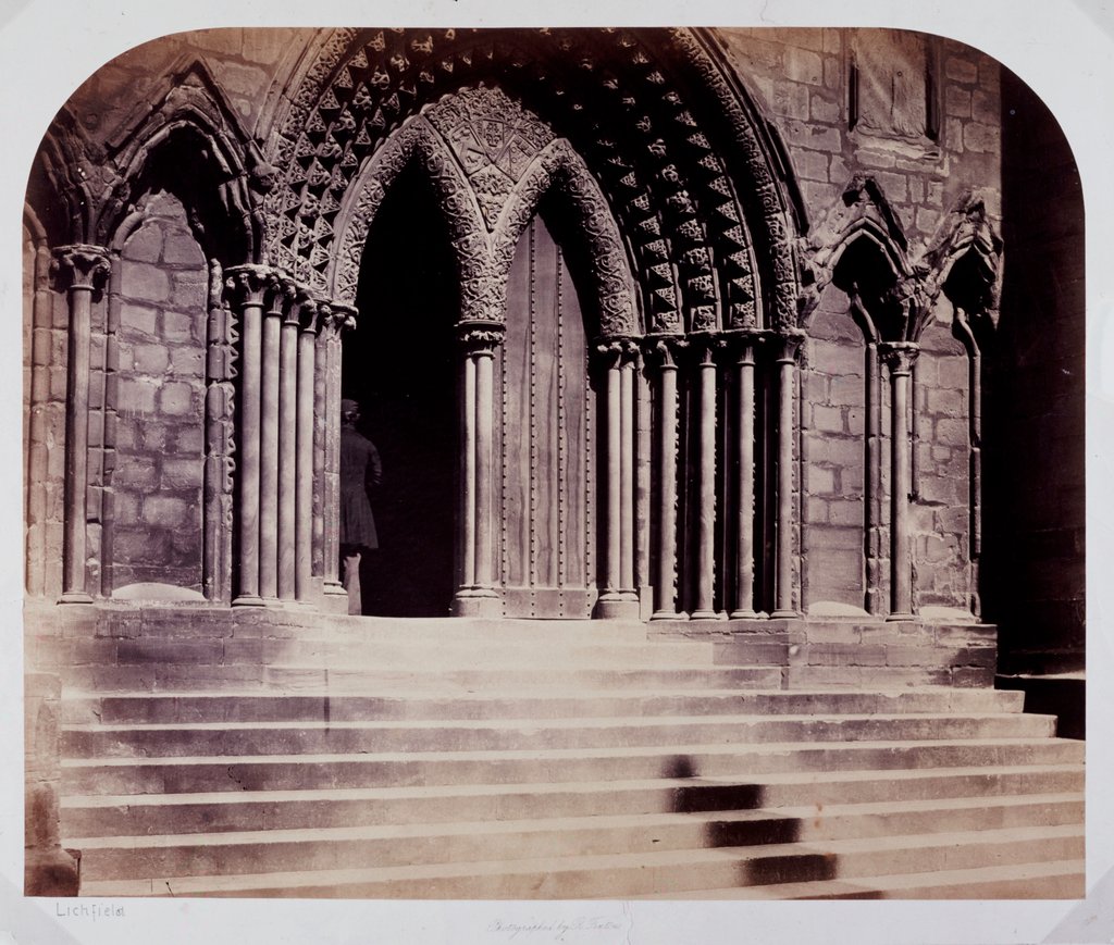 Detail of Lichfield Cathedral by Roger Fenton