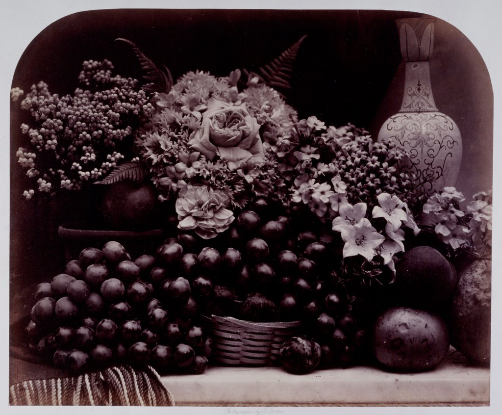 Detail of Flowers and Fruit by Roger Fenton