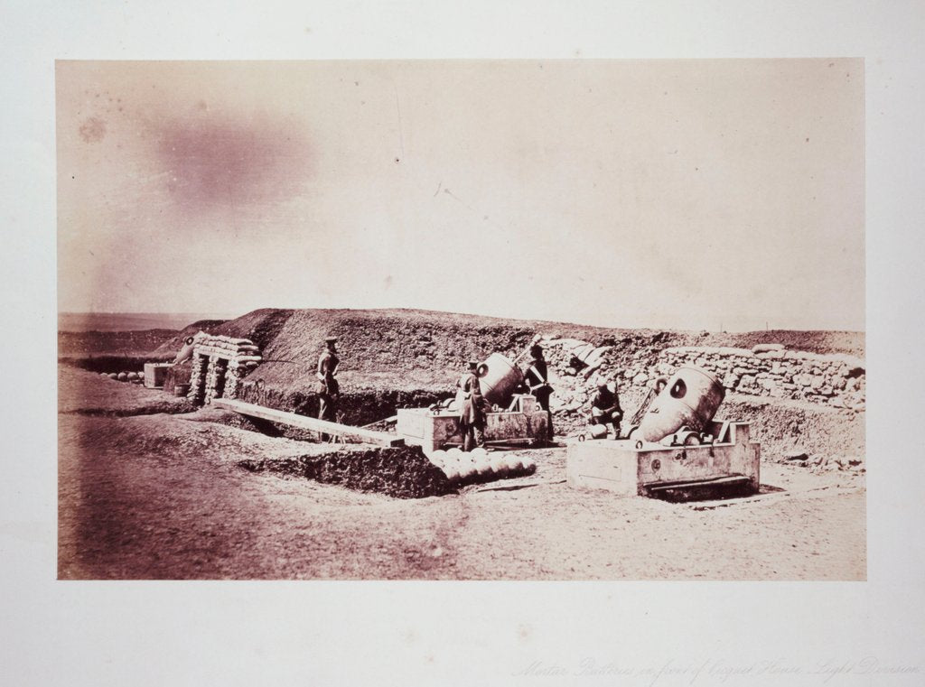 Detail of Mortar Batteries in Front of Piquet House by Roger Fenton