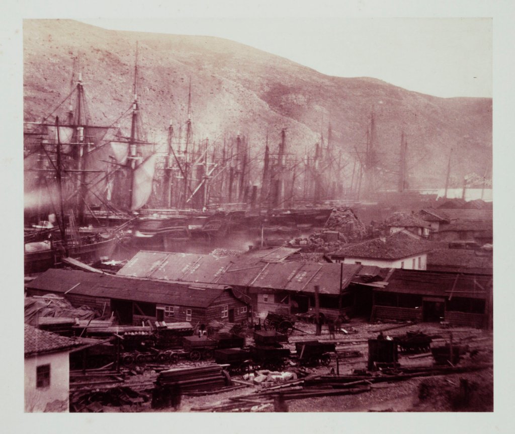 Detail of Railway Sheds and Workshop by Roger Fenton
