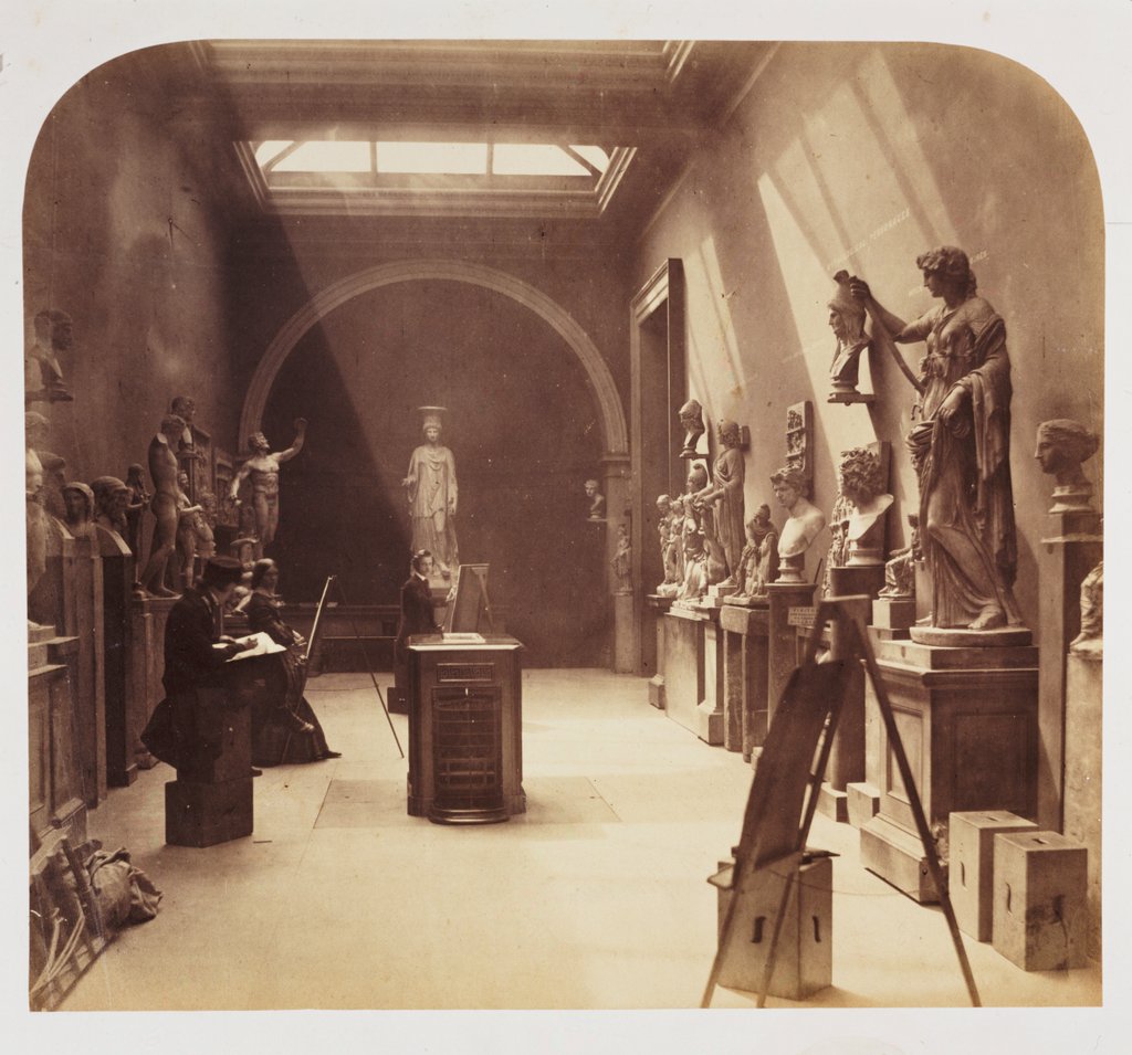 Detail of British Museum Gallery of Antiquities by Roger Fenton