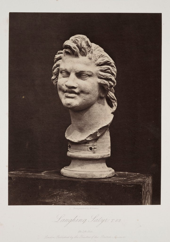 Detail of Laughing Satyr by Roger Fenton