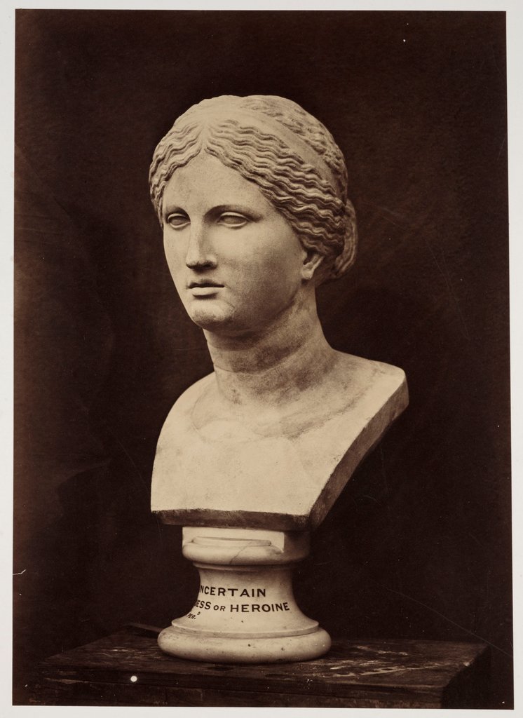 Detail of Uncertain Goddess or Heroine by Roger Fenton