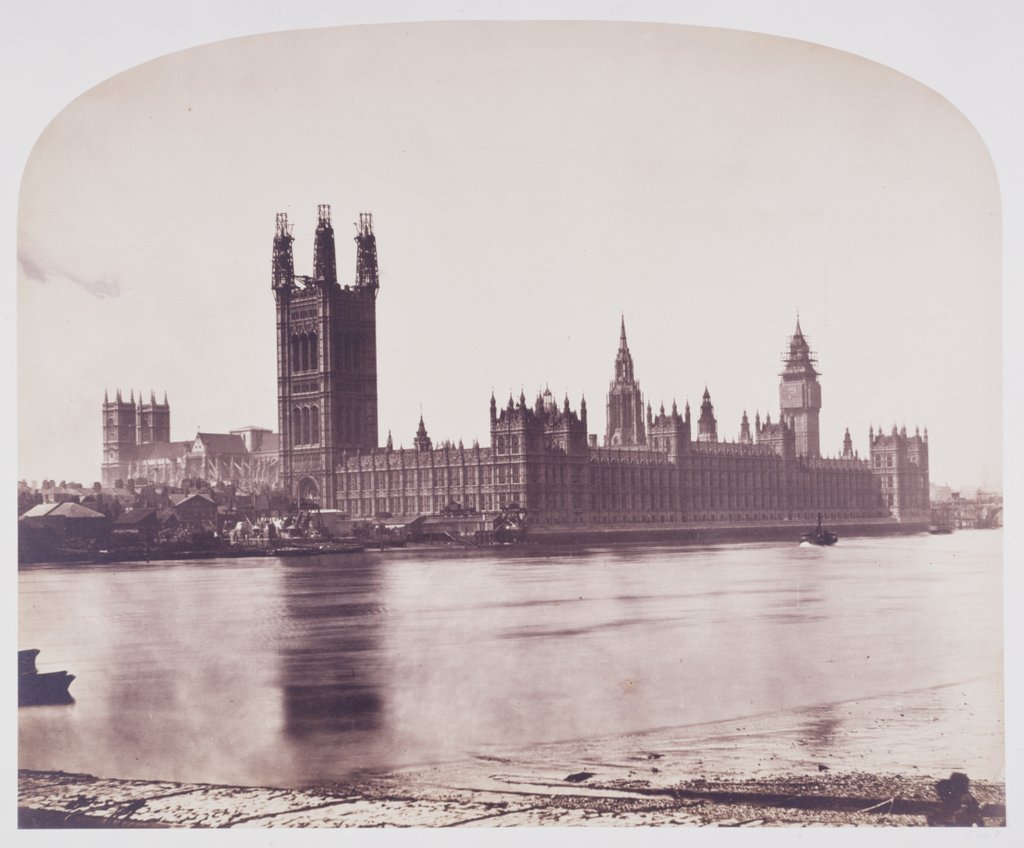 Detail of Houses of Parliament from Lambeth Palace by Roger Fenton