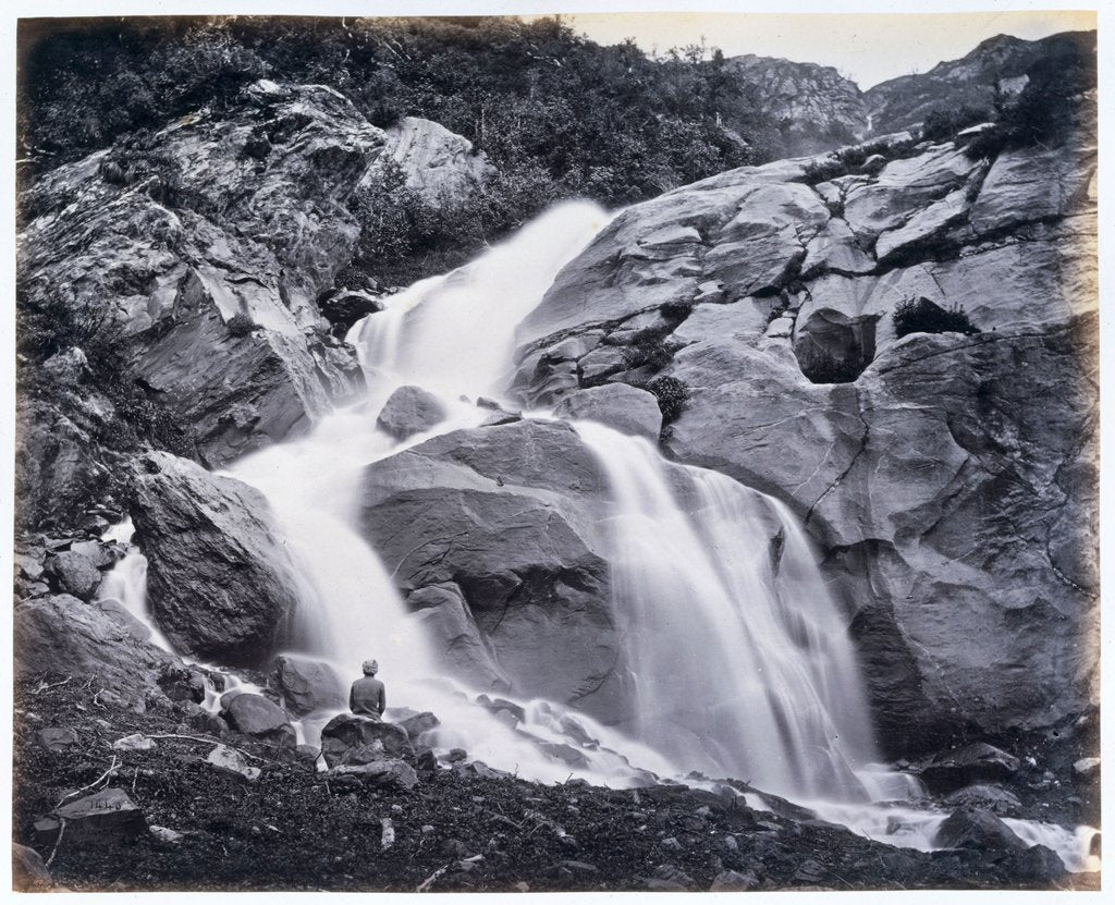 Detail of Waterfall in Kulu Valley by Samuel Bourne