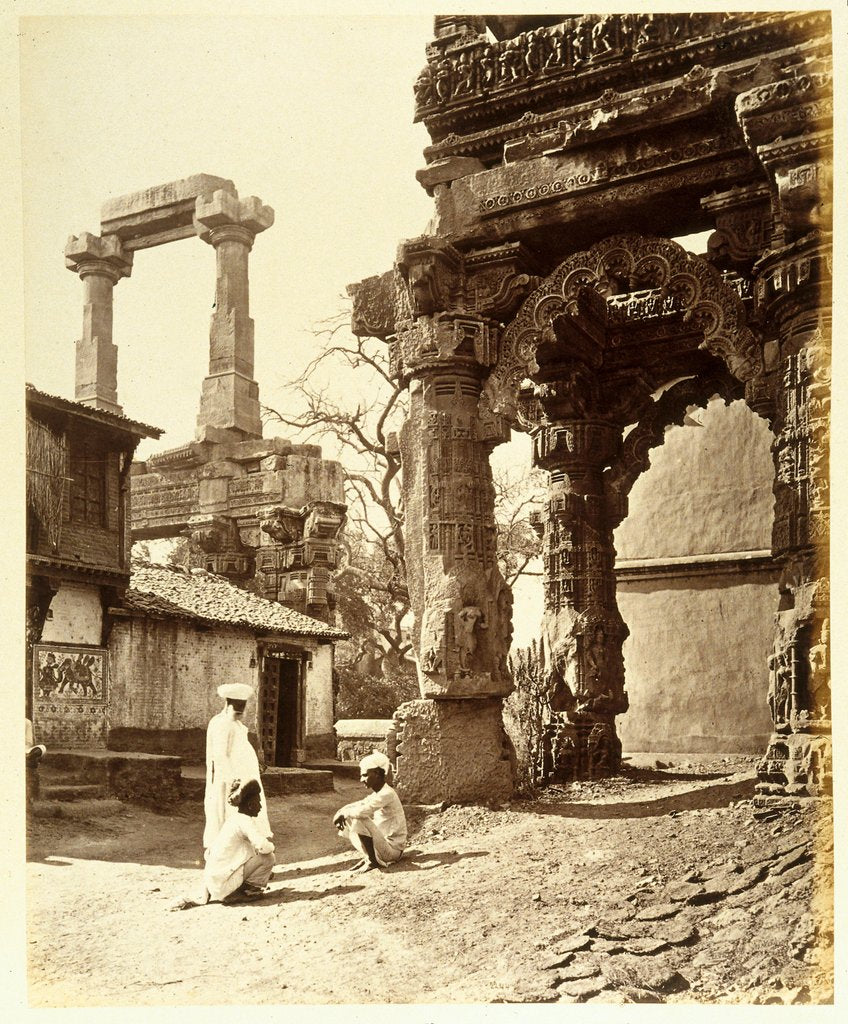 Detail of Ruins of the Rudra Mahalaya at Siddhpur by Samuel Bourne