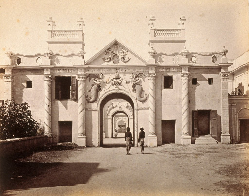 Detail of The Mermaid Gate (Entrance to the Kaiser Bagh) by Samuel Bourne