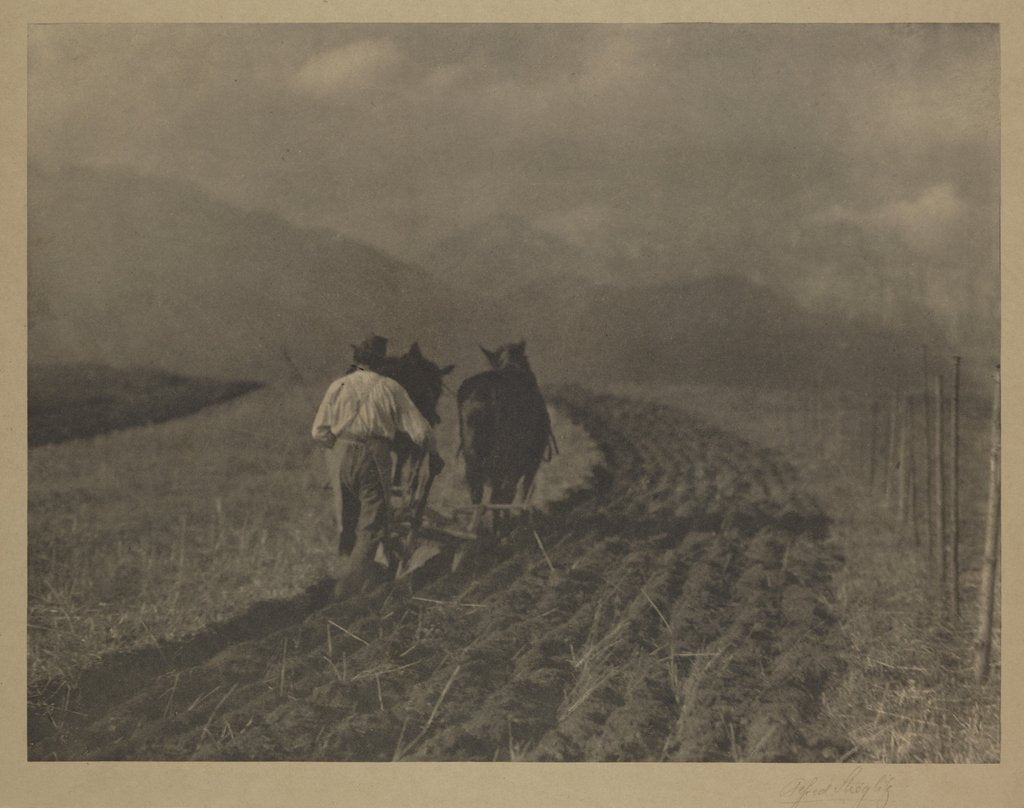 Detail of Ploughing - The  Tirol by Alfred Stieglitz