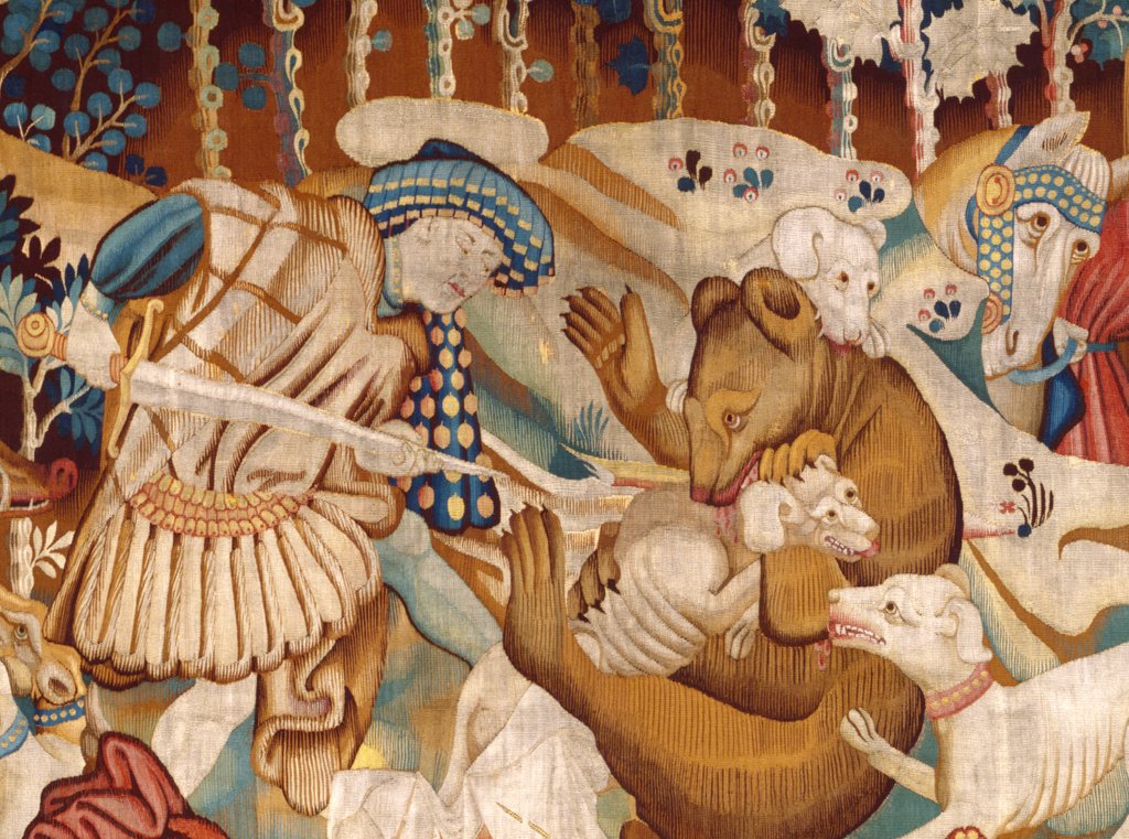 Detail of Devonshire Hunting Tapestry detail by Anonymous