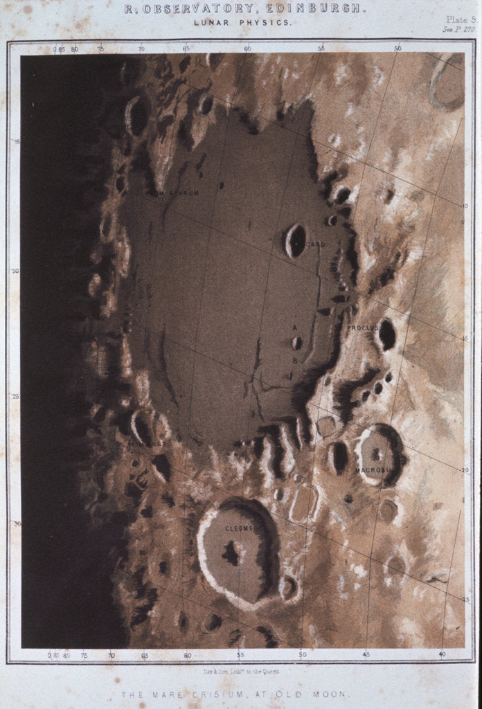 Detail of Part of the lunar surface, 1857 by Anonymous