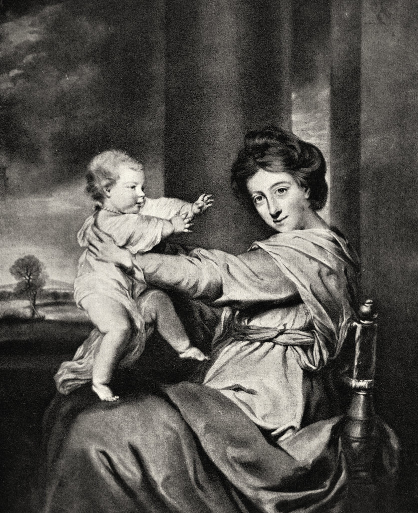Detail of Caroline, Duchess of Marlborough and Daughter by Richard Houston
