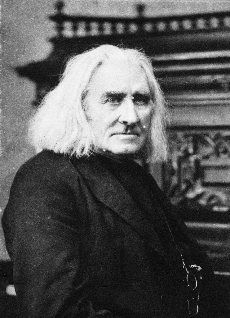 Detail of Franz Liszt, Hungarian pianist and composer by Anonymous
