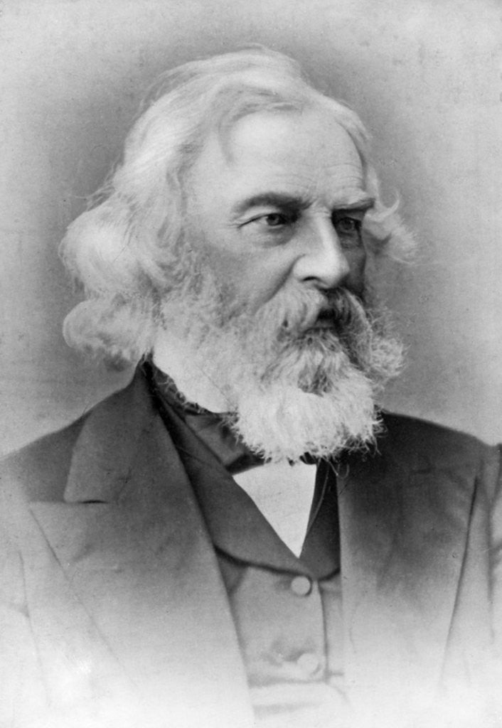 Detail of Henry Wadsworth Longfellow, American poet and teacher by Anonymous