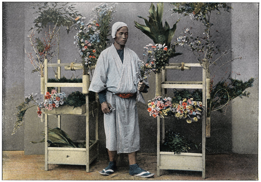 Detail of Flower Merchant in Japan by Charles Gillot