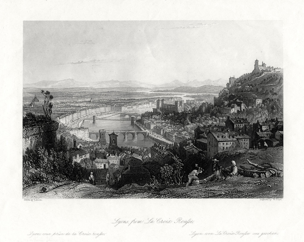 Detail of Lyon, France by W Floyd