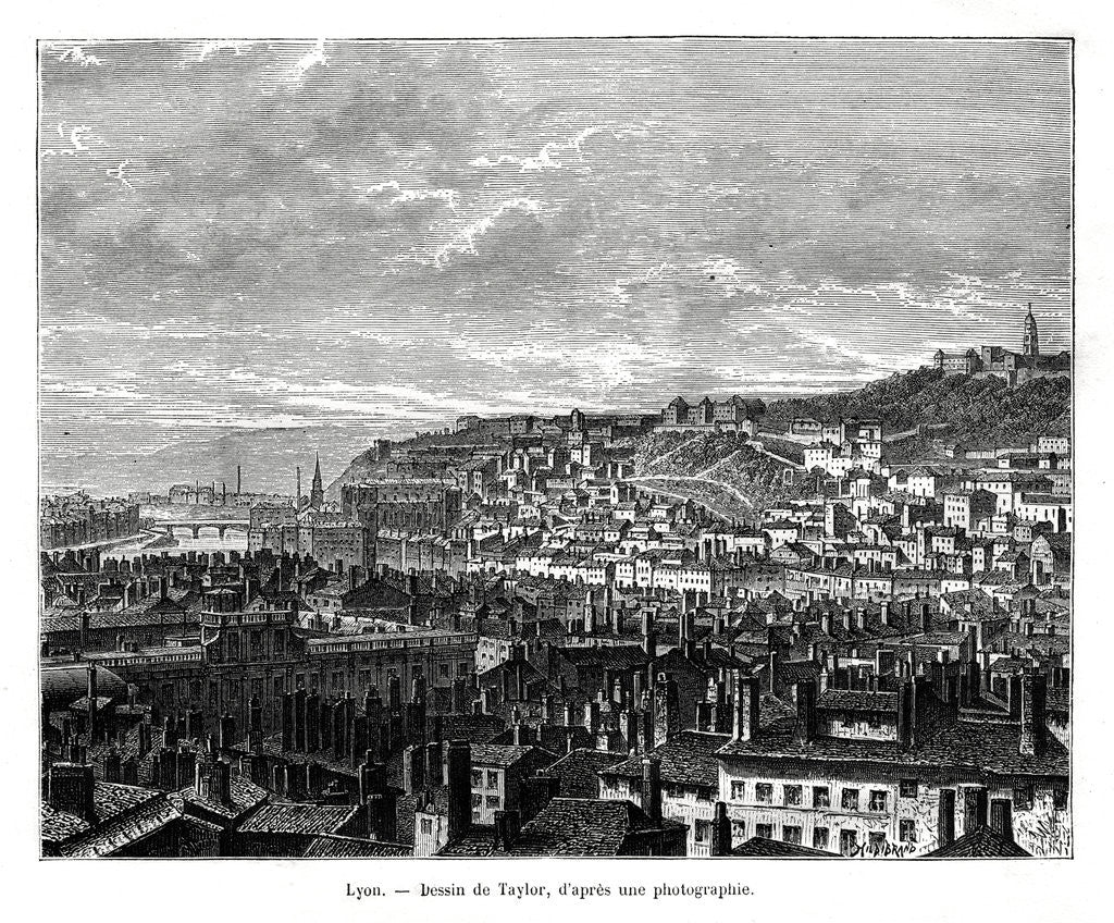 Detail of Lyon, France by Taylor