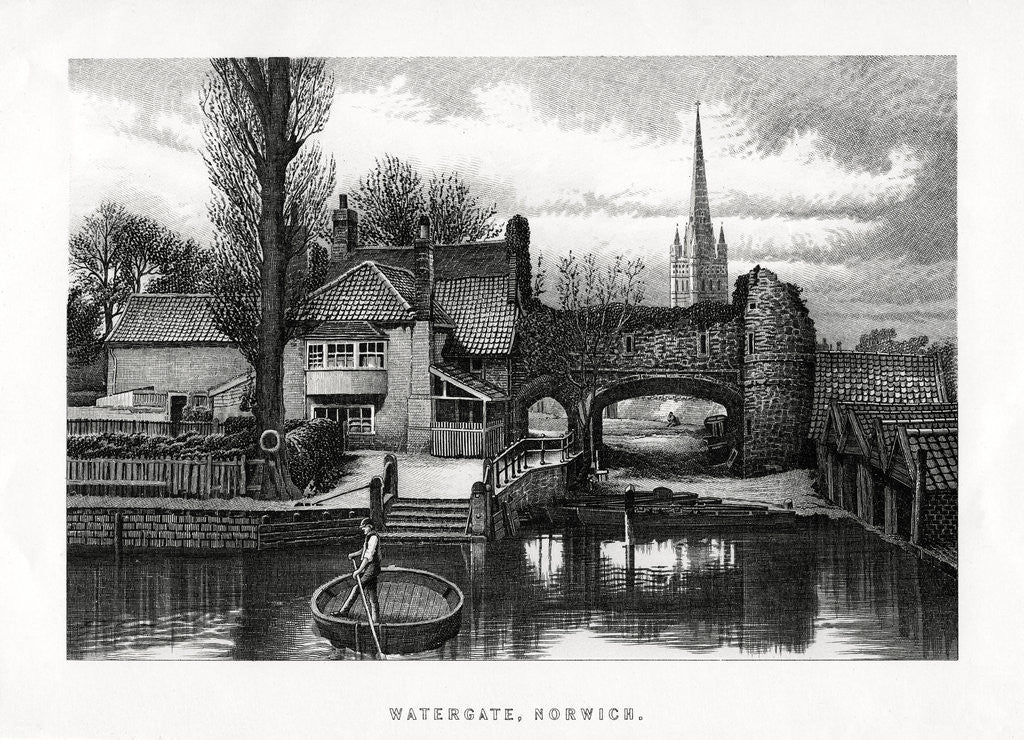 Detail of Watergate, Norwich by Anonymous