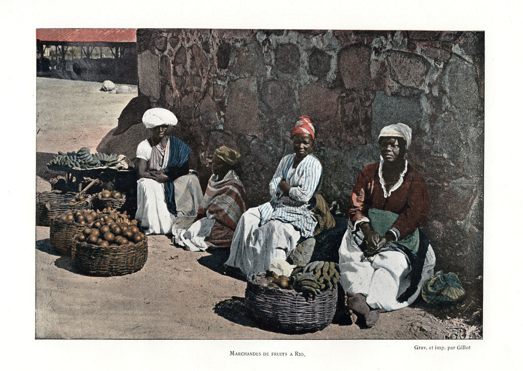 Detail of Fruit sellers, Rio de Janeiro, Brazil by Gillot