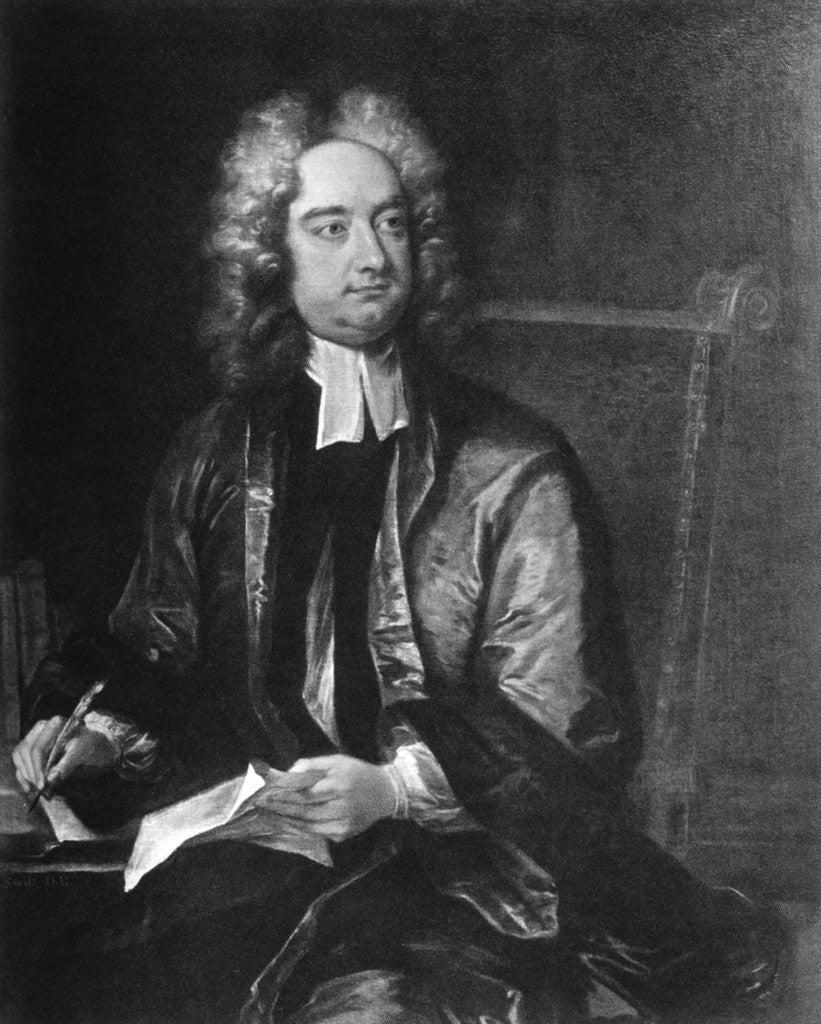 Detail of Jonathan Swift, Anglo-Irish writer by Anonymous