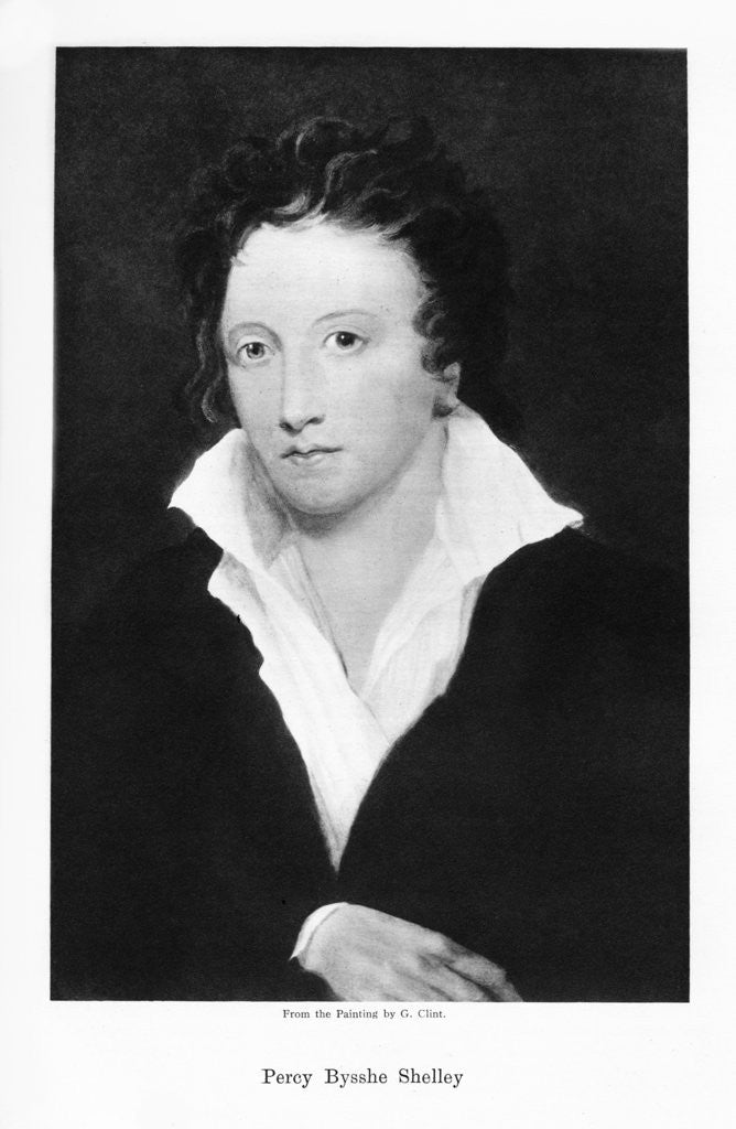 Detail of Percy Bysshe Shelley, English romantic poet by Anonymous