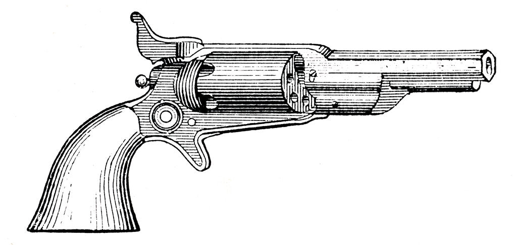 Detail of Colt revolver, c1880 by Unknown