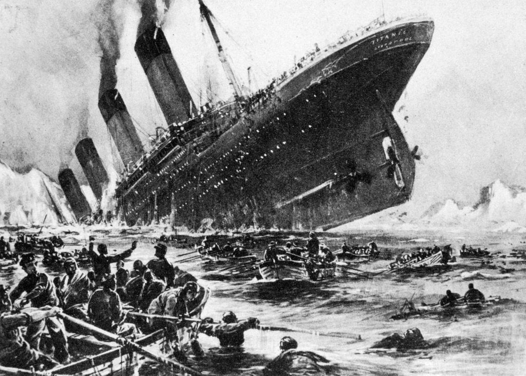 Detail of The sinking of SS Titanic, 14 April 1912 by Unknown