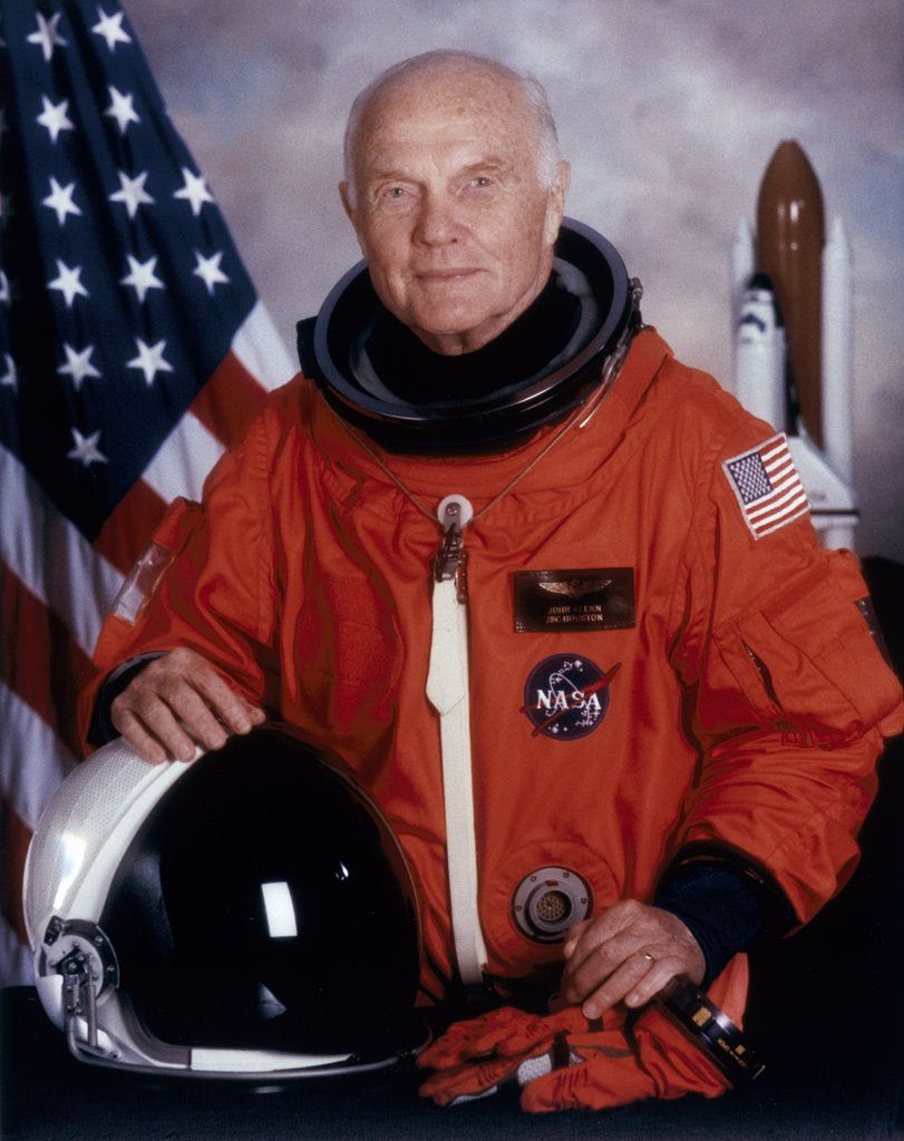 Detail of John H Glenn, American astronaut, May 1998 by Unknown