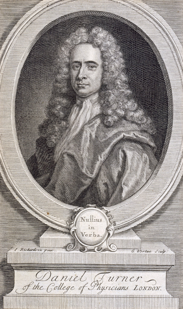 Detail of Daniel Turner, MD, LRCP, physician, 1717 by George Vertue