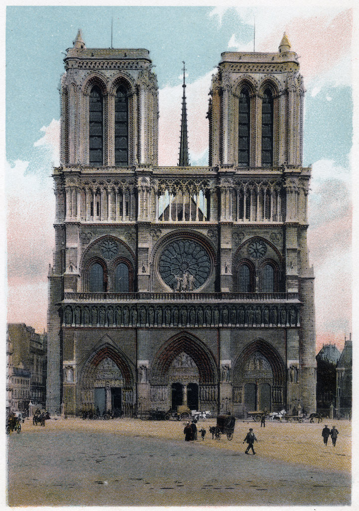 Detail of Notre Dame de Paris, Western Façade by Anonymous