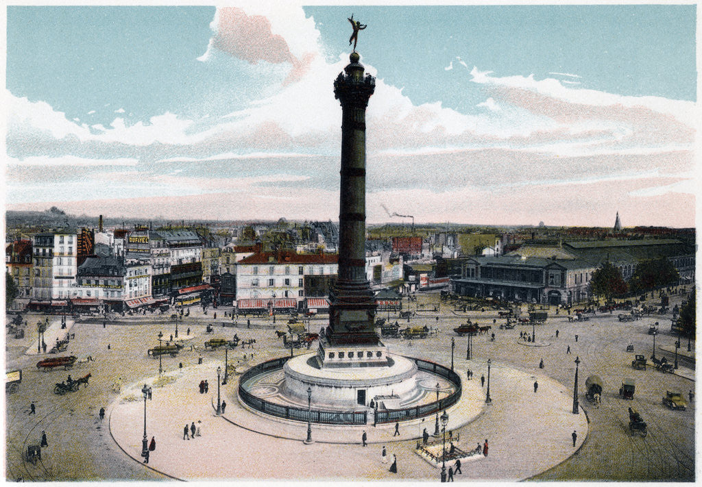 Detail of The July Column in the Place de la Bastille, Paris by Anonymous