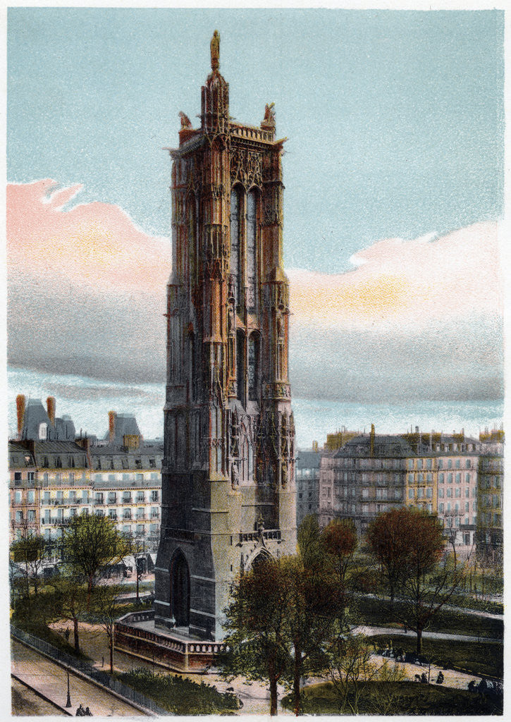 Detail of Saint-Jacques Tower, Paris by Anonymous