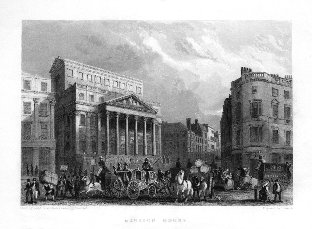 Detail of Mansion House, London by J Woods